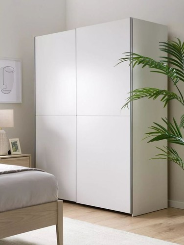 White matt sliding - , doors