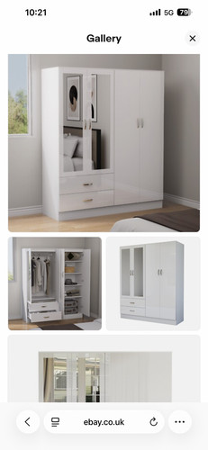 Door mirrored wardrobe - door, with