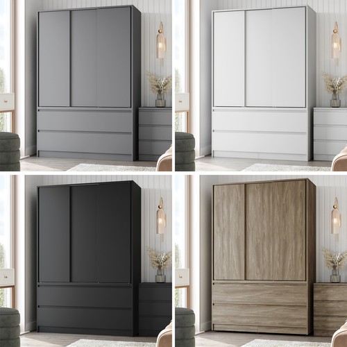 180cm sliding door drawer - 3,