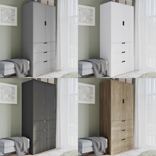 Door modern wardrobe with - modern, 3