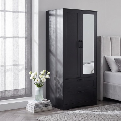 Wooden wardrobe mirror 2 - wooden,