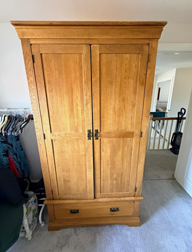 Solid wooden double wardrobe - solid,